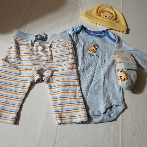 Gymboree Brand New Baby Lion 3-6 month NWT Pants, bodysuit, hat & socks.